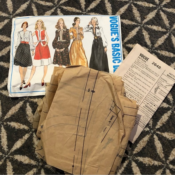 70's Vogue's Basic Design Misses Dress Pattern 2648 - Size 16 Dress Pattern - Picture 5 of 6